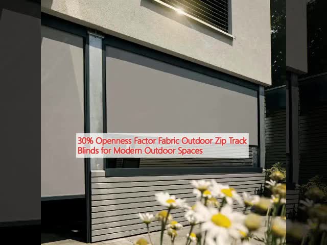 30% オープンな要素 繊維 屋外 Zip Track ブラインド 現代の屋外空間