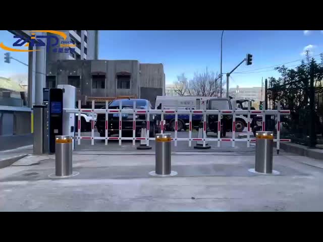 Stainless Steel 10mm Thickness Hydraulic Bollard System Remote Control Driveway Bollards