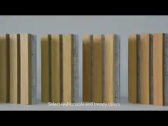 Panneaux muraux en bois de chêne naturel acoustique à dalles de 2400 mm avec support en feutre gris noir