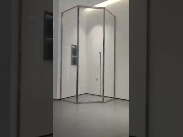 Shower Room Glass Door Partition Stainless Steel 304 Material Diamond Type Full Frame