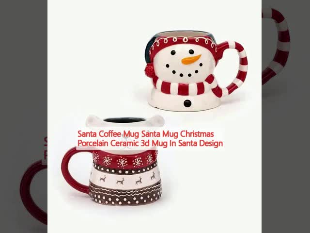 Santa Coffee Mug Santa Mug Natal Porcelana Cerâmica 3D Mug Em Santa Design
