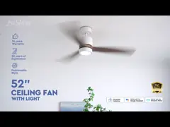 Afstandsbediende LED plafondventilator met 3 houten lemmen Modern voor slaapkamer