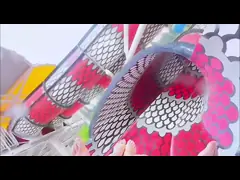 Fiberglas Su Parkı Kaydırağı Ticari 15m Çift Kanallı Kobra Su Kaydırağı