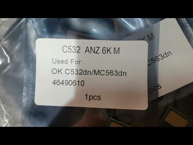 Toner Cartridge Chip for OKI C532DN MC573DN 6K 46490610 46490611 46490609 46490612 Chip Reset Toner Chip Konica Minolta