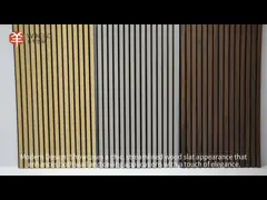 Couleur noire bois acoustique panneaux à dalles en fibre de polyester MDF pour la décoration de l'hôtel