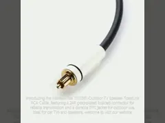 Outdoor TV Speaker Toslink RCA Cable With 24K Gold Plated Connector