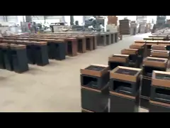 la cocina 30L bote de basura cubo de basura de acero inoxidable rectangular del pedal