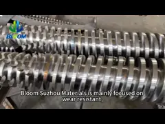 OEM High Effiency Conical Twin Screw And Barrel For WPC TPE / TPU Production