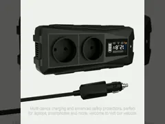 SZSSTH Inversor EU USA Universal Socket GaN PD Fast Charger Car Power Inverter 12V 220V 2 AC Outlets USB 150W Car Inverter