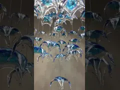 Glaze Art Ocean Theme Glass Starfish  Chandelier Creative Decorative Chandelier