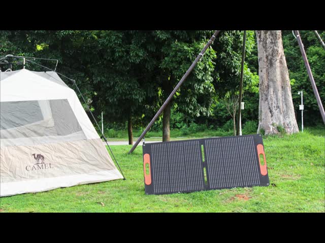 キャンピング ポータブル 折りたたみ ソーラーパネル 防水 100W 再生可能エネルギー ソーラーパネル