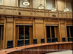 1.8/1.8/0.5mm Boardroom Microperforated Acoustic Wood Panels Soundproofing Timber Board