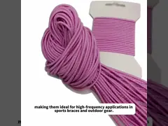 Garment Accessories Polyester Braided Elastic Bungee Cord with Reflective Dot