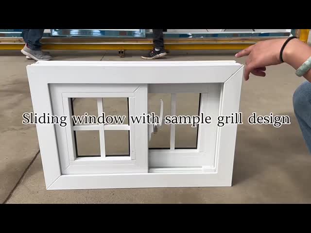 強化鋼 PVC ダブルグラス UPVC スライディング ウィンドウ CE