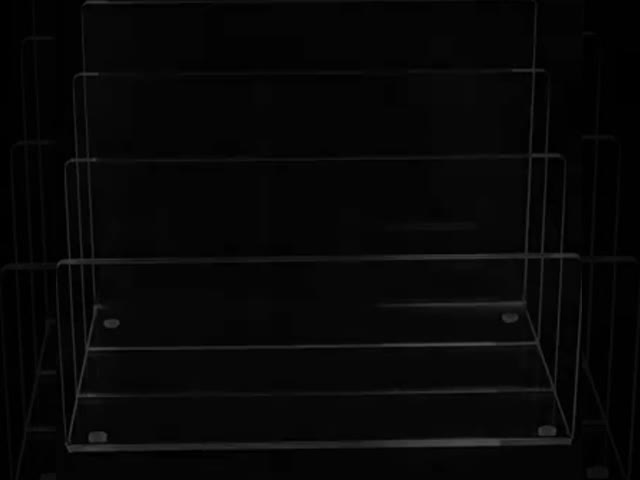 3 Section Desk Mail Organizer 5 Section Clear Lightweight Acrylic File Holder