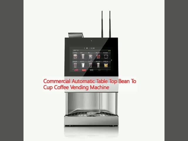 Máquina automática comercial de venda de café de feijão a xícara