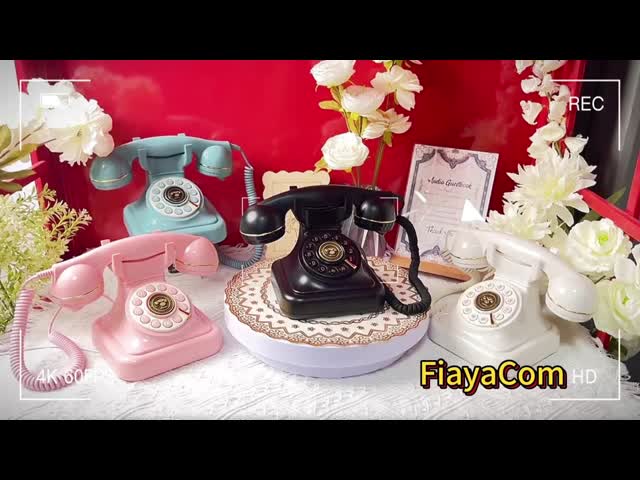 結婚式 祝い 電話 ゲストブック 清晰音 ヴィンテージ 電話 音声レコーダー ボタンデザイン