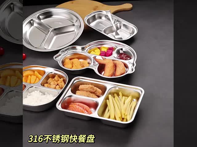 滑らかなエッジ 子供 夕食皿 ステンレス ステンレス ステンレス ステンレス ステンレス ステンレス
