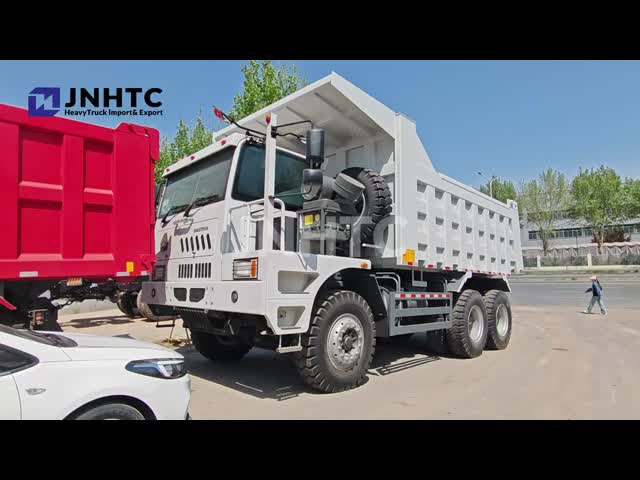 赤いSinotruk 6x4 Rcの頑丈なダンプ トラックのダンプカーHovaのシャーシとの60トン鉱山