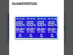 Custom STN Blue LCD 7 Segment Display Negative LCD Display For Charger