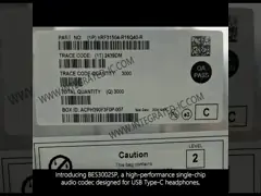 BES3002-SP BT IC High Performance Single Chip Audio Codec QFN-50 Pakket