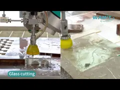 WMT3112-ZALD Laminated Glass Water Jet Cutter with Control Accuracy ±0.01mm and 60000psi Intensifier Pump