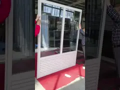 China Customized Slimline Aluminium French Doors White Anti Theft supplier