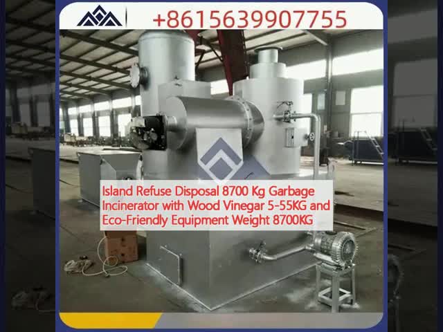 8700KG 5m3 Garbage Incinerator Ash Conveyor Industrial Incinerator