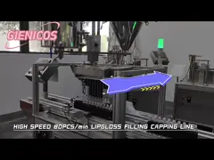 Sistema de controlo PLC Máquina automática de preenchimento de creme labial de alta velocidade com preenchimento preciso