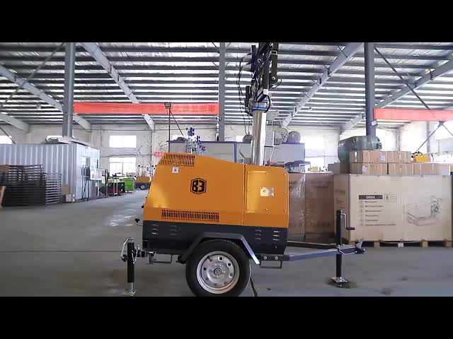 7メートル移動照明車 5KWディーゼル発電機 1000W*4 ゴールドハライドライト