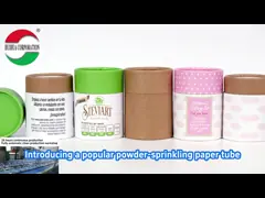 Custom Recycle Paper Tube with Plastic Spice Shaker Top Kitchen Set Salt Sugar Double Holes  Spice Set