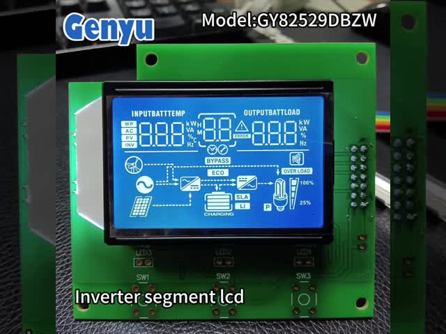 LCD 7 Segment Display HTN White On Blue Chip On Board AIP31621 Driver For Inverter