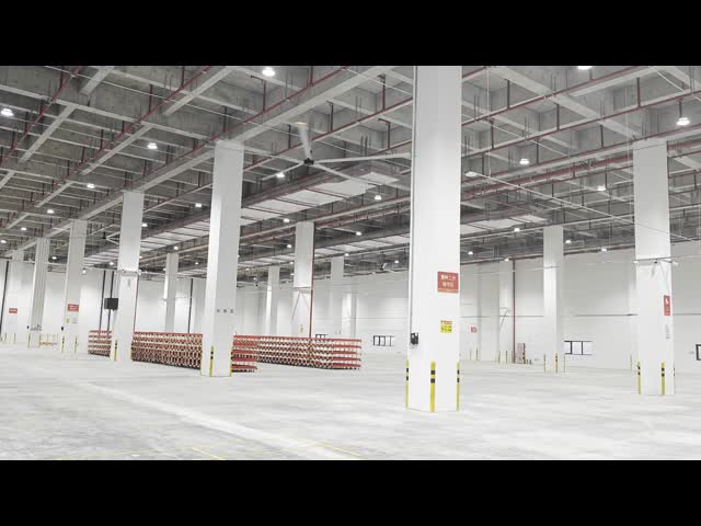 メンテナンスの無料のHVLS 商業用ガレージ 天井扇風機 ロジスティックセンター / スポーツ会場