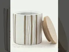 Küche Keramik Kaffeespeicher Gläser Tee Zucker Lebensmittel Speicher Keramikbehälter mit Holzdeckel