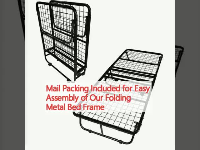 Mail Packing Included Easy Assembly Folding Metal Bed Frame