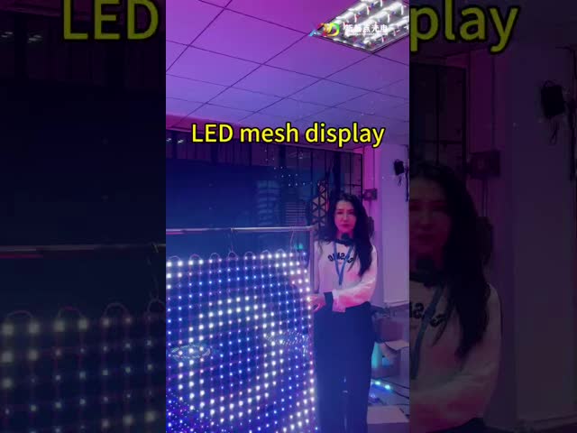 T12 LED Mesh Screen Outdoor Full Color CE RoHS FCC 12mm Pixel Light