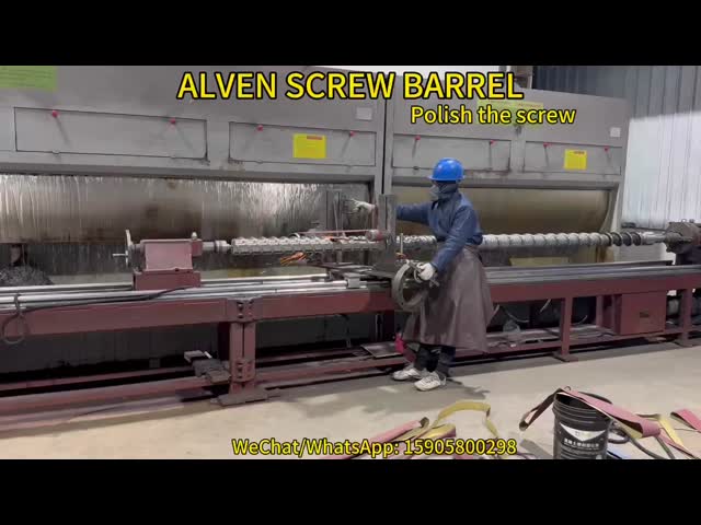 38CrMoAIA Single Screw Barrel For Recycling Granulation Extruder Machine