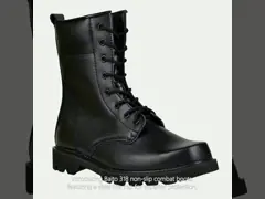 Genuine Leather Military Boots In Black And Durable Design