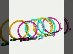 50/125 MTP MPO Fiber Optic Patch Cord OM3/OM4 8/12/24F G657A1 12C 24C For Telecom