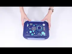 Eco Friendly 4 Compartment Bento Lunch Box with Leak Proof Design Blue