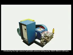 Bomba hidrostática 30kw 4800L/H 200bar dos testes de pressão do volume alto video