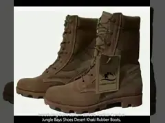 Custom Durable Tactical Combat Jungle Beige Shoes Desert Khaki Rubber Boots