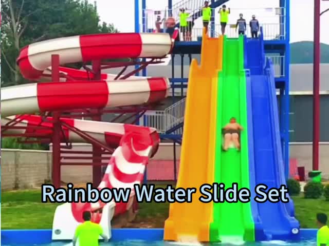 Fiberglass Water Slide with Over 10 Years Service Life and Customized Size for Outdoor Family Fun