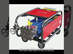 Sableuse anti-déflagrante de l'eau d'énergie hydraulique d'entraînement de moteur de la zone 2 pour le dérouillage de bateau video