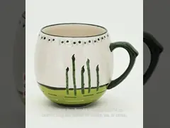 14oz Tassen für den Haushalt Kaffeetassen für den gedruckten Kaffeetassen Keramiktassen mit Griff