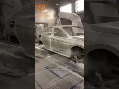 Электростатическая линия покраски для чистой и безопасной рабочей среды с расширенным улавливанием и фильтрацией тумана краски