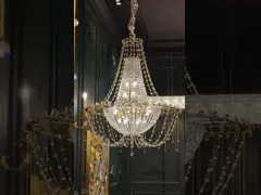 Italy K9 Master Bedroom Luxury Crystal Light Villa Living Duplex Staircase Princess Exhibition Hall Decoration