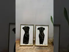 Exquisite Marble Qipao Art | Handcrafted Natural Stone Vintage Chinese Décor Sculpture