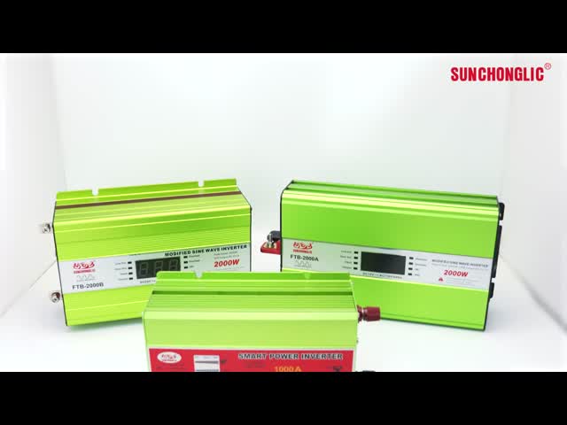 スマートオフグリッド 1000W 改造されたシナス波インバーター 12v DC から 110v AC 60Hz