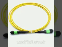 Female MPO Trunk Cable 12 Fibers Type A Multimode MM OM3/OM4 MPO Patch Cord LSZH 50/125